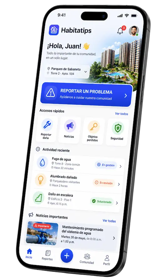 Aplicación Habitatips para comunidades residenciales