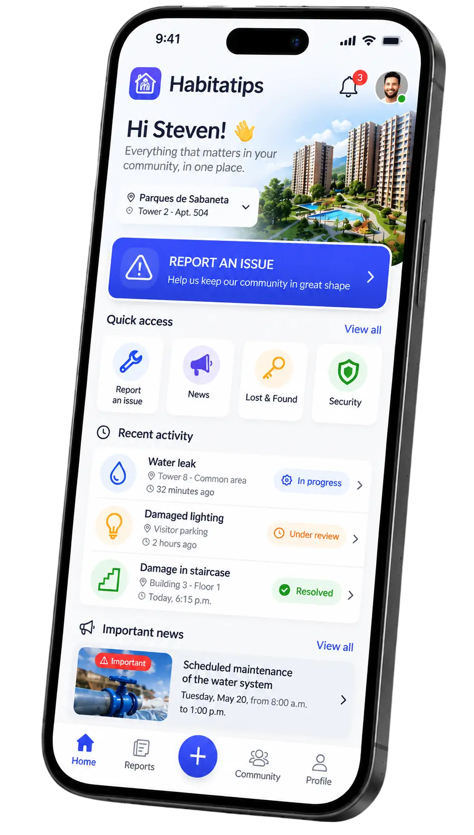 Habitatips community mobile app